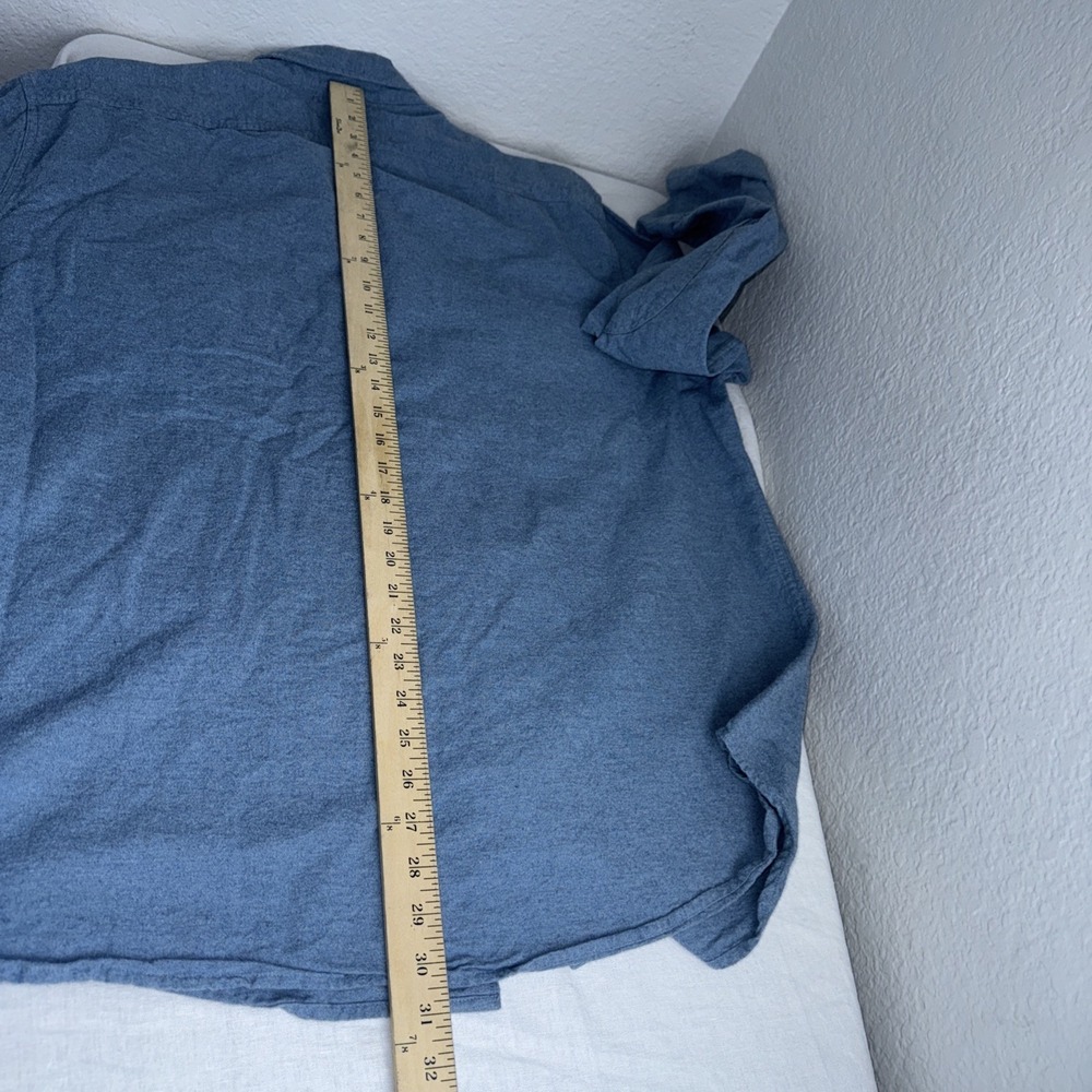J. Crew Heavyweight workshirt Shirt Blue XXL Chamois Cloth Mens Button Up AF849 - Picture 8 of 9